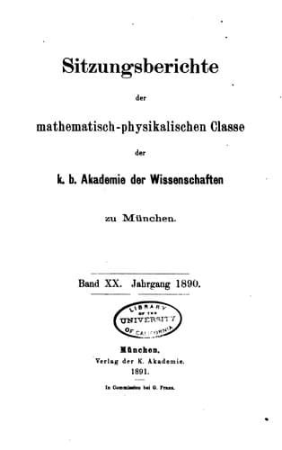 Tapa de Sitzungsberichte