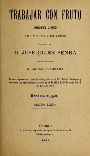 Tapa de Trabajar con fruto