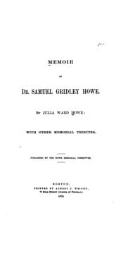 Tapa de Memoir of Dr. Samuel Gridley Howe