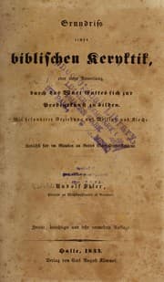 Tapa de Grundriss einer biblischen keryktik