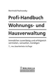 Tapa de Profi-Handbuch Wohnungs- und Hausverwaltung