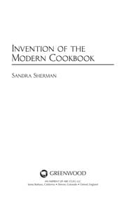 Tapa de Invention of the modern cookbook
