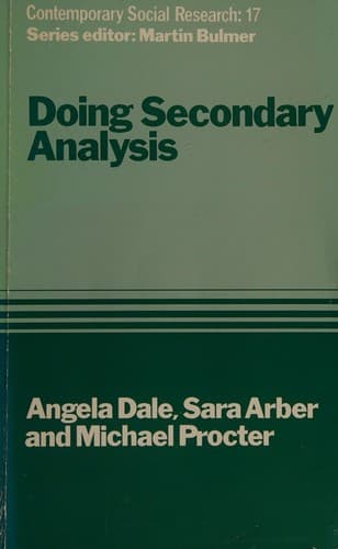 Tapa de Doing secondary analysis