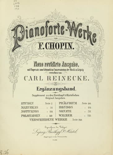 Tapa de Pianoforte-Werke