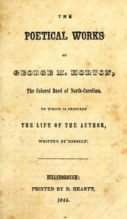 Tapa de The poetical works of George M. Horton