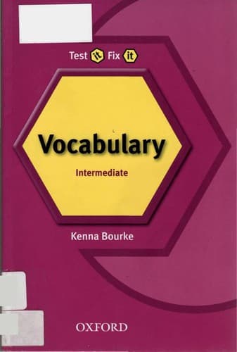 Tapa de Vocabulary - intermediate