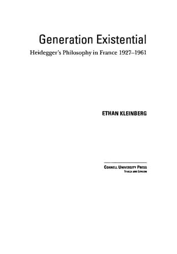 Tapa de Generation existential