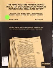 Tapa de The PSRO and the nursing home