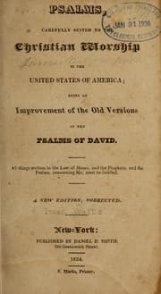 Tapa de Psalms, carefully suited to the Christian worship in the United States of America