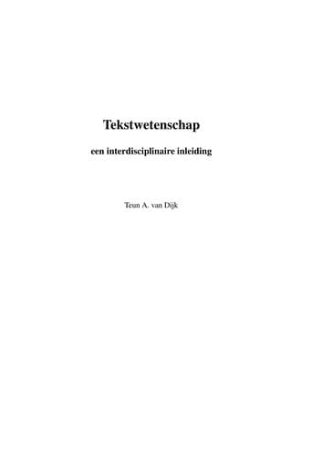 Tapa de Tekstwetenschap
