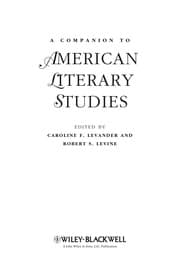 Tapa de Companion to American literary studies