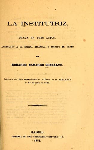 Tapa de La institutriz