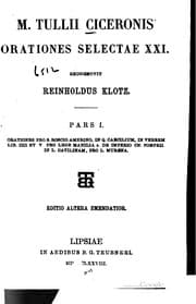 Tapa de M. Tullii Ciceronis Orationes selectae XXI