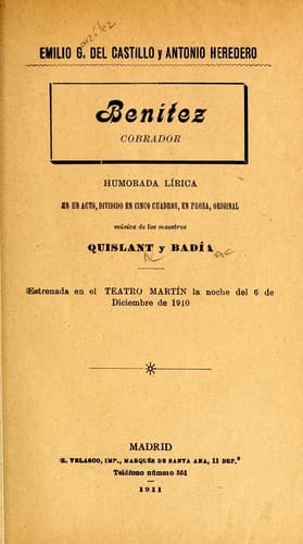 Tapa de Benitez cobrador