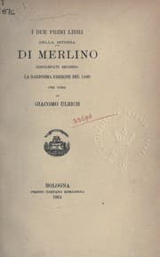 Tapa de I due primi libri della Istoria di Merlino