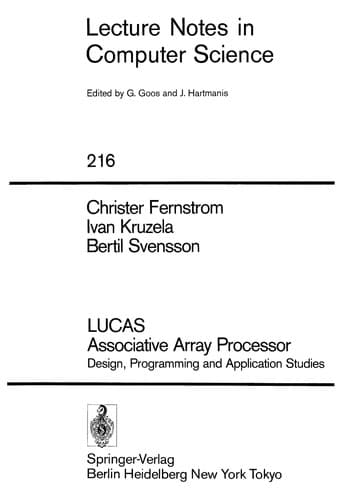 Tapa de LUCAS associative array processor: design, programming and application studies