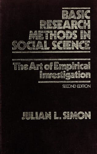 Tapa de Basic research methods in social science