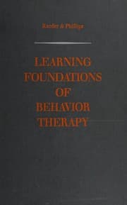 Tapa de Learning foundations of behavior therapy