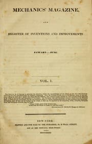 Tapa de Mechanics' magazine and register of inventions and improvements
