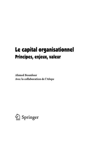 Tapa de Le Capital organisationnel