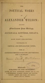 Tapa de The poetical works of Alexander Wilson