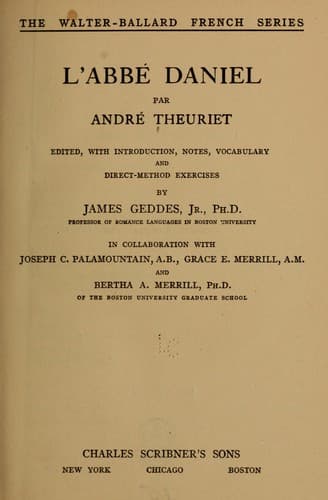 Tapa de L' abbé Daniel