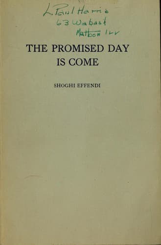 Tapa de The promised day is come
