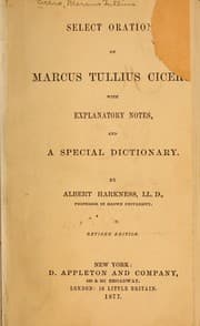 Tapa de Select orations of Marcus Tullius Cicero