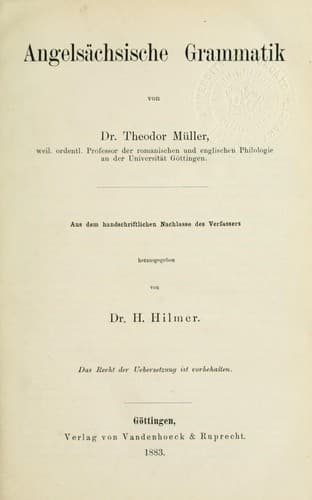 Tapa de Angelsächsische Grammatik