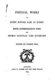 Tapa de The poetical works of Henry Howard, earl of Surrey