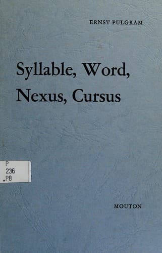 Tapa de Syllable, word, nexus, cursus