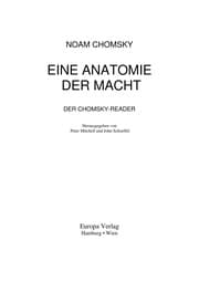 Tapa de Eine Anatomie der Macht