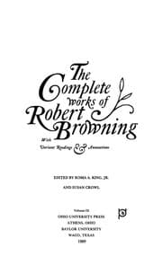 Tapa de The complete works of Robert Browning