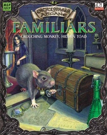 Tapa de Encyclopaedia Arcane: Familiars - Crouching Monkey, Hidden Toad (d20 System)
