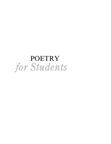 Tapa de Poetry for students