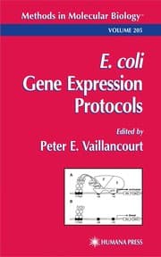 Tapa de E. coli gene expression protocols