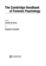 Tapa de The Cambridge handbook of forensic psychology