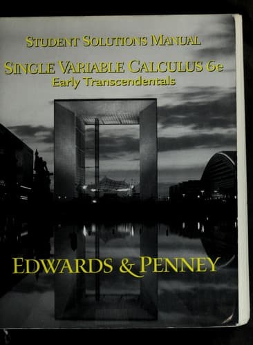 Tapa de Students solutions manual [to accompany] Single variable calculus