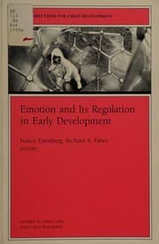 Tapa de Emotion and Its Regulation in Early Development (New Directions for Child and Adolescent Development)