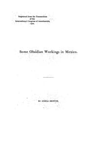 Tapa de Some obsidian workings in Mexico