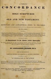 Tapa de A complete concordance to the Holy Scriptures of the Old and New Testament