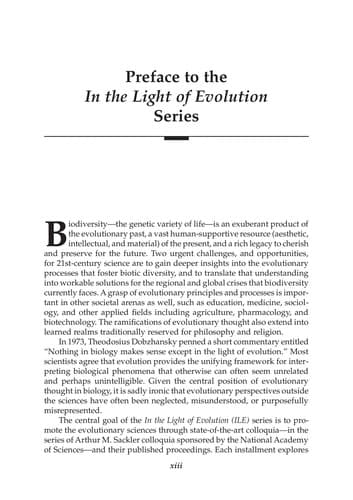 Tapa de In the light of evolution