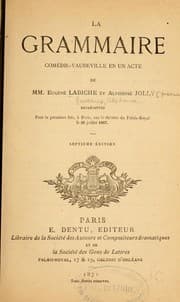 Tapa de La grammaire, comédie-vaudeville en un acte