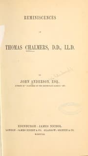 Tapa de Reminiscences of Thomas Chalmers ...