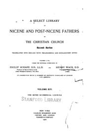 Tapa de A Select Library of Nicene and Post-Nicene Fathers of the Christian Church: Second Series