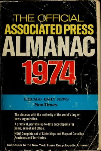 Tapa de The Associated Press almanac 1975