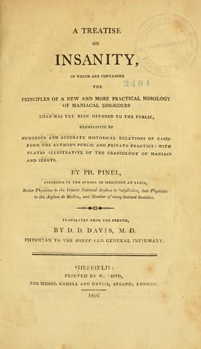 Tapa de A treatise on insanity