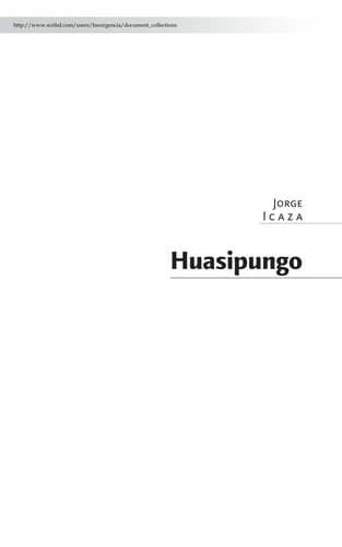 Tapa de Huasipungo