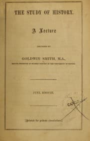 Tapa de The study of history