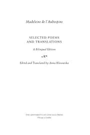 Tapa de Selected poems and translations